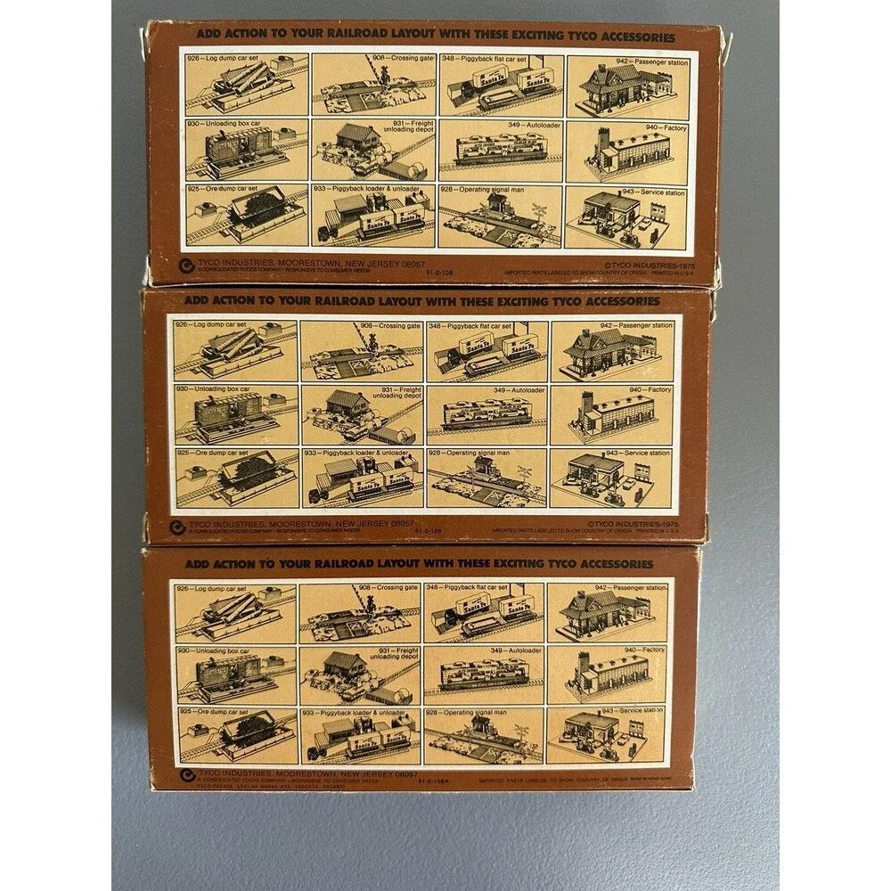 Vintage TYCO Lot of 3 HO Train Set Union Pacific, Baby Ruth & Virginian Car